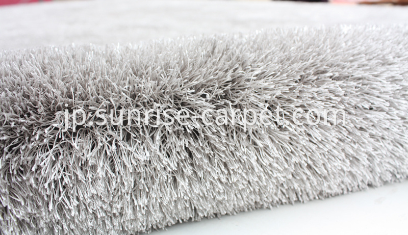 Polyester Shaggy Thick Yarn Grey Rug